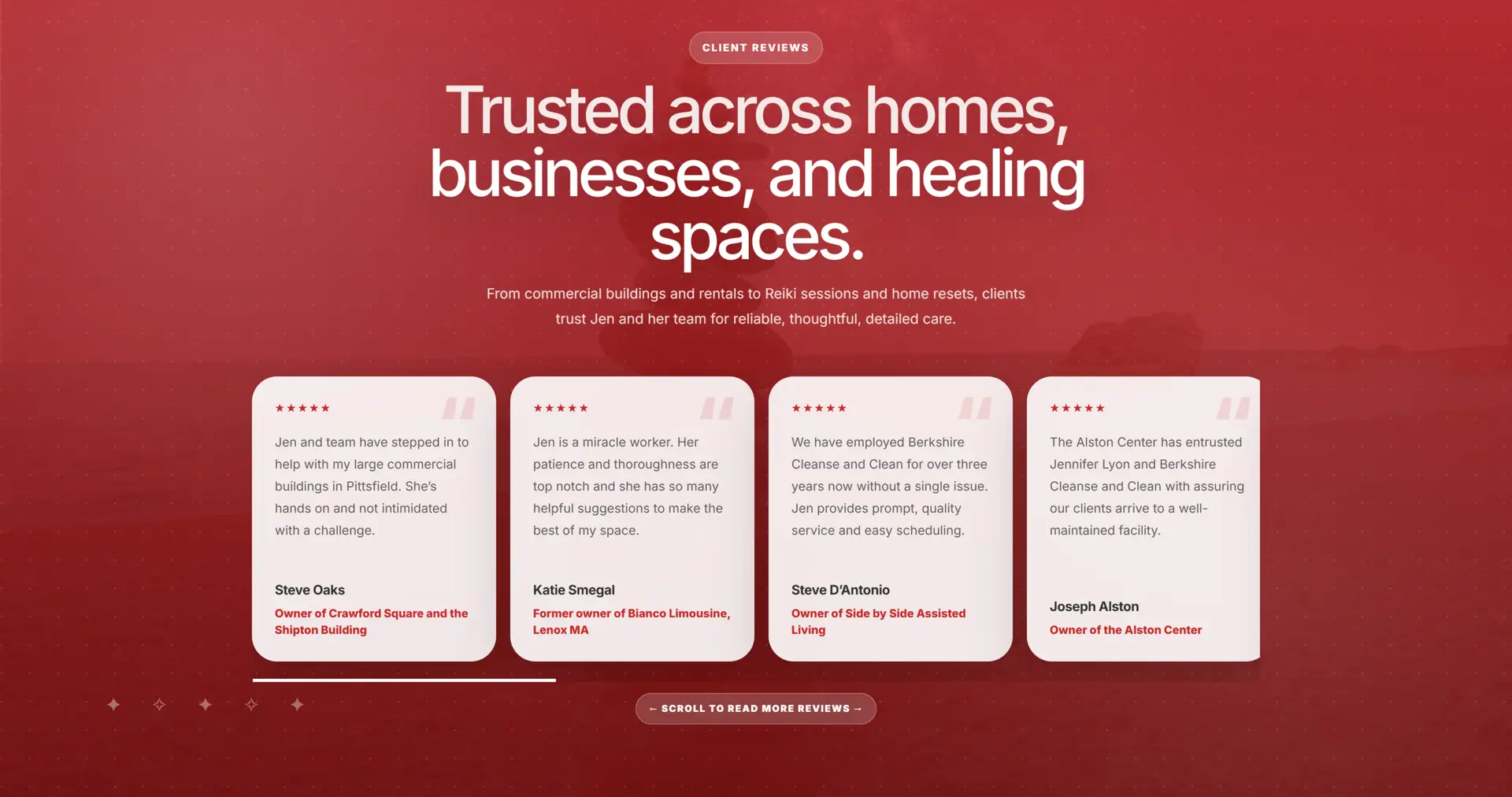 HBerkshore Cleanse & and Clean website project screen five