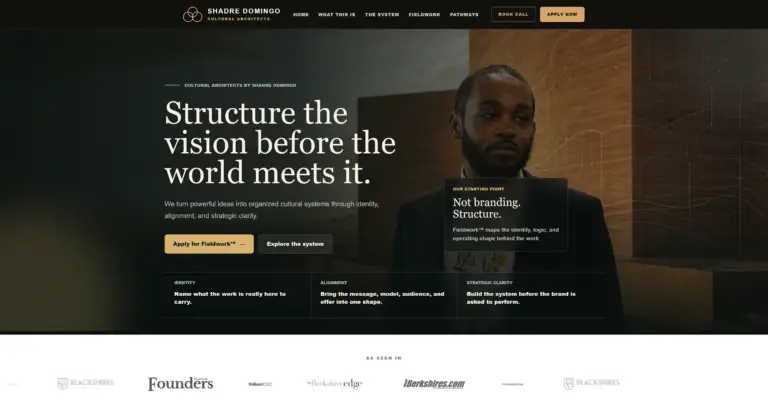 Shadre Domingo website portfolio preview