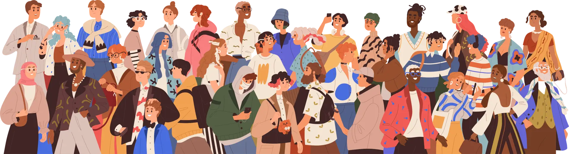 diverse crowd of professionals