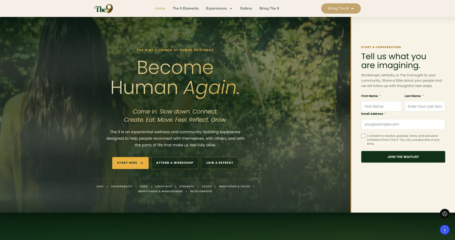 The 9 Elements website — screen 1 of 5